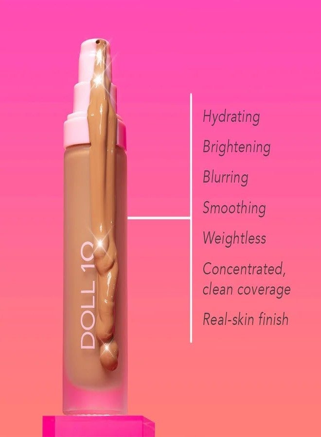 DOLL 10 NO. T.C.E. Super Coverage Serum Full Coverage Foundation Makeup for Mature Skin – Hydrating Formula w/Peptides – Full Coverage Makeup – Clean, Vegan, Cruelty-Free - 60 Day Supply - (Light/Medium) - Image 3